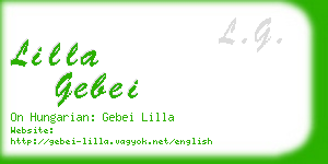 lilla gebei business card